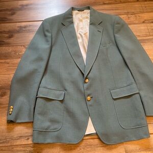 Adams Row Blazer Mens Green Vintage Hold  Gold  Buttons
46 L